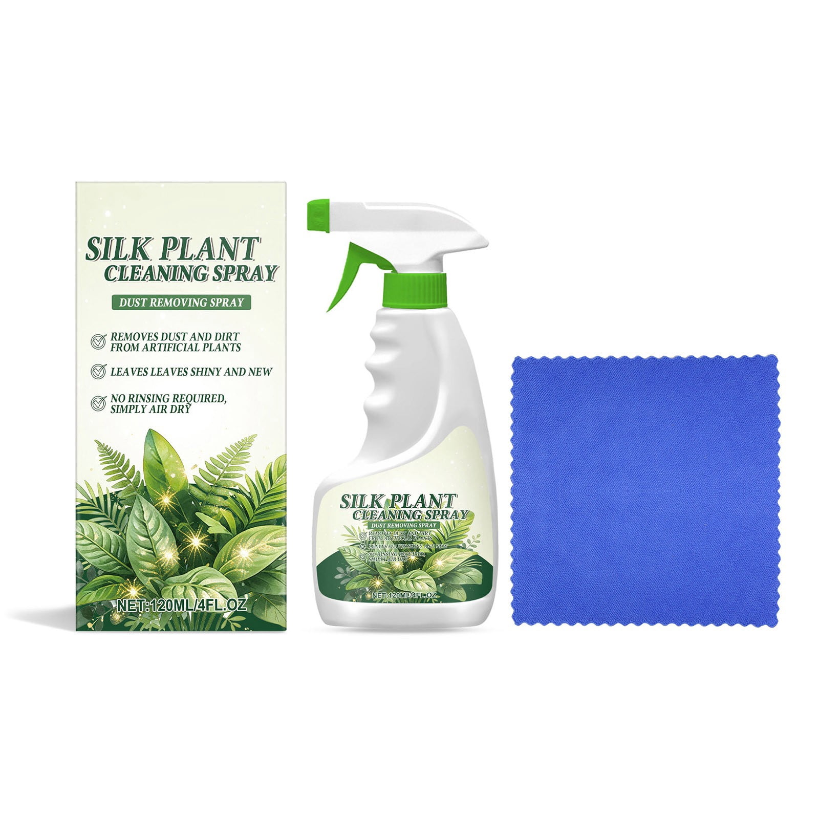 Silk Plant Cleaner Spray, Silk Flower Cleaner Spray, Dust Remover for Fake Plants, No Wipe, Quick Drying for Artificial Flower 4Oz 1Pc