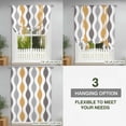 thumbnail image 3 of Tie Up Curtains for Windows Mid Century Abstract Art Valance Adjustable Balloon Curtain Geometric Yellow Grey Tie Up Shades for Kitchen Living Room Privacy Curtain Drape 34x45 Inch, 3 of 9