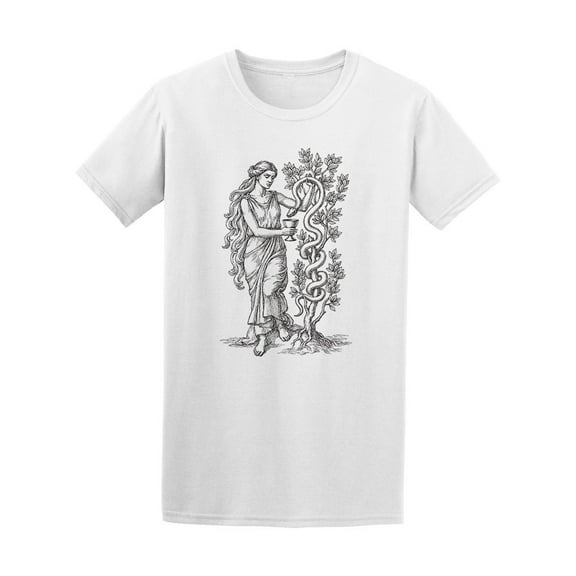 Goddess Medicine Hygieia Snake T-Shirt Men -Image by Shutterstock, Male XX-Large