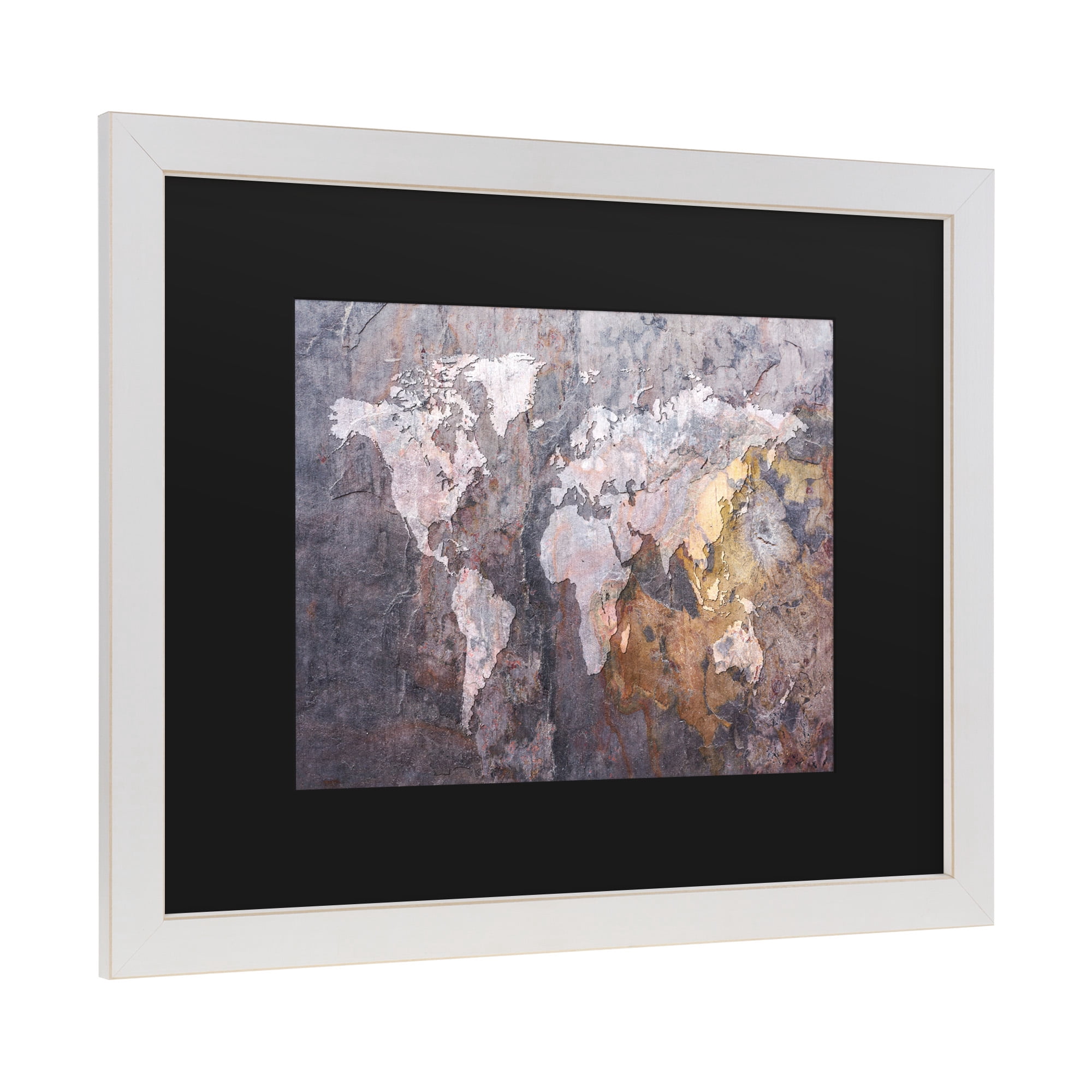Trademark Fine Art 'World Map - Rock' Canvas Art by Michael Tompsett