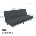 thumbnail image 6 of Stretch Jacquard Futon Cover with Elastic Bottom - Soft Sofa Bed Protector, Machine Washable, 6 of 7