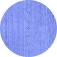 thumbnail image 1 of Ahgly Company Machine Washable Indoor Round Abstract Blue Contemporary Area Rugs, 3' Round, 1 of 4