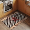 thumbnail image 2 of Texas Star Farmhouse Entryway Rug 2'x3'&nbsp; Non Slip Front Door Mats, Rustic Black Plaid Berry Wooden Entrance Rugs Indoor Outdoor Carpet, Washable Floor Mats Small Area Rug for Bedroom Kitchen, 2 of 8