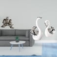 thumbnail image 2 of Figuras de búho,Figuras de búho,animales artificiales,artesanías,decoración del hogar,estatua de cisne,Figuras de cisne de cerámica modernas,Escultura de animales Decoración centro de mesa, 2 of 8