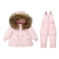 thumbnail image 4 of KAUOD Girls 2 Piece Snowsuits Winter Snowboard Waterproof Ski Jackets Bib Snowpants Set Kids Warm Snow Suits Overall Outfits, 4 of 7