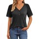 thumbnail image 2 of Tamaño Más Manga Corta Tops para Mujeres Verano Color Sólido Puff Manga Corta Suelta Moda Cuello Redondo Top, 2 of 6