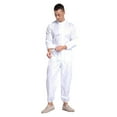 thumbnail image 4 of Lejafay Men's Coveralls Workwear Anti-static Dustproof Front Zipper Breathable Overalls Jumpsuits White M, 4 of 6