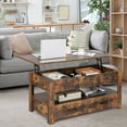 thumbnail image 5 of Costway Lift Top Coffee Table with 2 Storage Drawers &Hidden Compartment for Living Room, 5 of 10