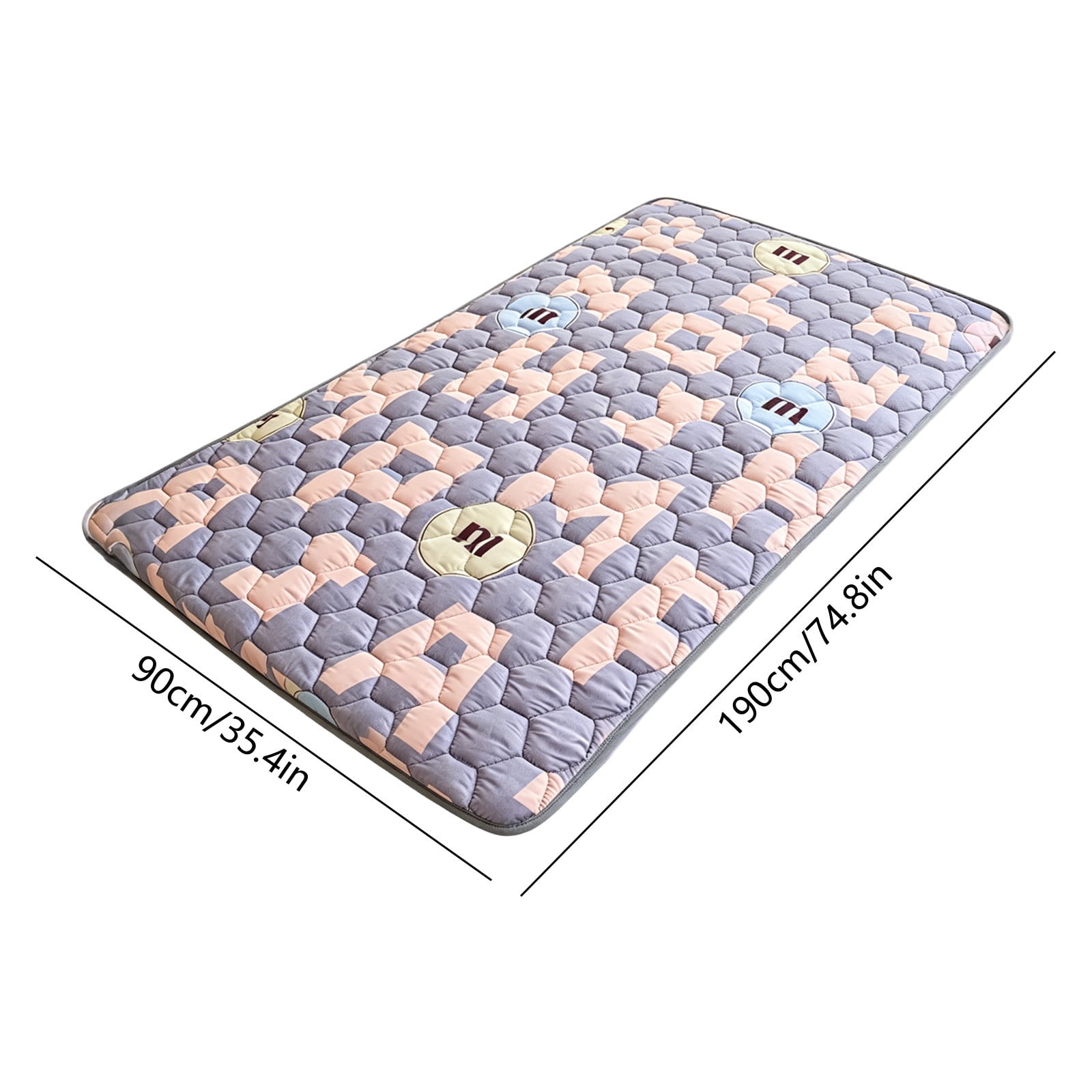 Reversible Mattress Protector Non Slip Waterproof Fitted Bed Cover Washable Mattress Pad Breathable Quilted Bed Protection Sheet Dust Resistant Durable Bedding Protector for Home Dorm Apartment Use