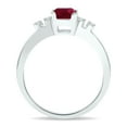 thumbnail image 2 of SZUL Women's Ruby and Diamond Sparkle Ring in 10K White Gold, 2 of 5