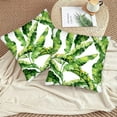 thumbnail image 2 of Throw Pillow Covers Set of 2, Watercolor Tropical Banana Palm Leaves Home Decorative Pillowcases Cushion Case Covers for Couch Bed Sofa 20x20 Inch, 2 of 5