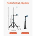 thumbnail image 6 of KFFKFF Heavy-Duty Bike Repair Stand, 66 lb Capacity with Adjustable Height (32.8-56.6 in) & Magnetic Tool Tray, Foldable Maintenance Rack for Home or Shop Use, Suitable for Mountain and Road Bikes, 6 of 9