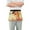 Cartoon Dinosaur and Butterfly, variant on Girl Walks Into Town Server Apron with 3 Pockets Waterproof Waitress Waist Short Apron for Man Woman 12 Inches