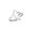 White, variant on Solid Gold Christian Fish Ichthys Ring (10K White Gold,Size 5)