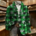 thumbnail image 6 of Gamivast Mens Christmas Blazer Jackets Plus Size Corduroy Graphic Lapel Collar Party Suit Jacket Funny Loose Fitted Lightweight One Button Sport Coat with Pockets, 6 of 6