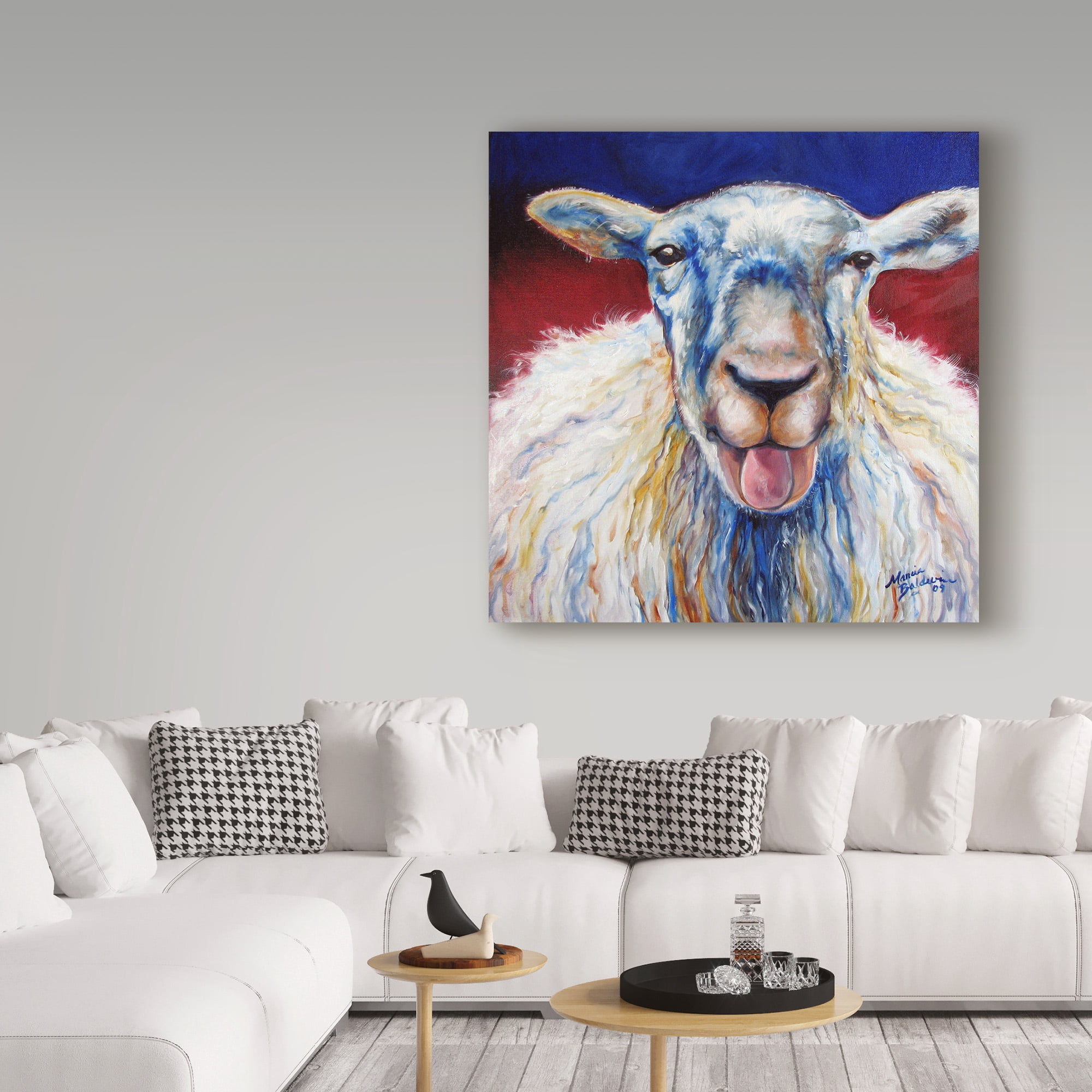 Trademark Fine Art 'Oh Baa Ma' Canvas Art by Marcia Baldwin