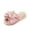 Light pink, variant on Women House Slippers Two-Tone Bow Linen Open Toe Comfortable Breathable Slip On Indoor Slide Slippers Summer Shoes Wine