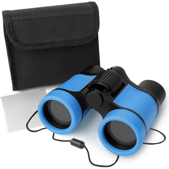 TAETOE Binoculars for Kids Best Gifts for 3-12 Years Boys Girls High-Resolution Optics Shockproof Mini Kids Binocuolars Toys Folding Small Telescope for Bird Watching Camping Outdoor Play Blue