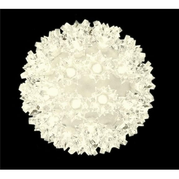 6 in. Sphere 50 Warm 5mm LEDs - White