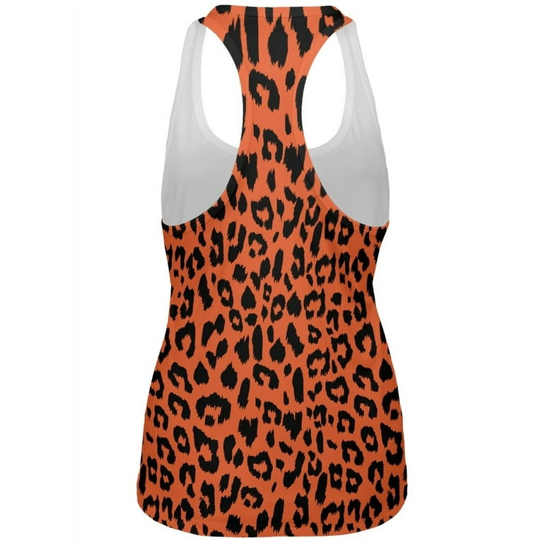 BEAUDRM Women's Y2K Leopard Print Tank Top Mesh See Through