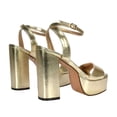 thumbnail image 2 of XY London Womens Jayce Metallic Strappy High Block Heel Sandals, 2 of 5