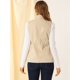 thumbnail image 5 of Allegra K Chaleco De Uso General Con Cremallera Y Bolsillo Con Cuello Alto Caqui XS, 5 of 6