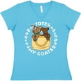 thumbnail image 3 of Inktastic Cute Goats Totes My Goats Women's V-Neck T-Shirt, 3 of 5