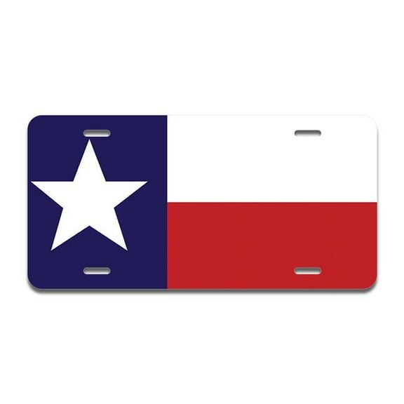 Texas Flag Aluminum License Plate