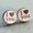 #5, variant on Wood Print I Love You Mom Mama Bear Heart Round Stud Earrings Mother's Day Gifts