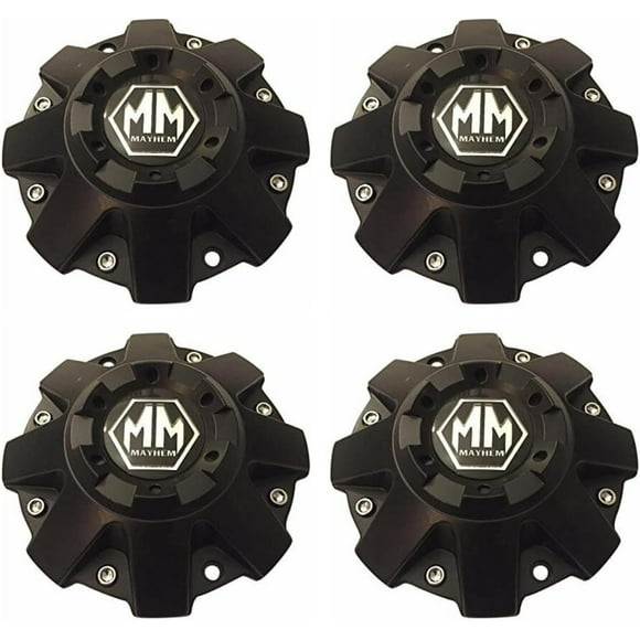 GFDYREE 4 Pcs Black MM Mayhem Wheel Center Hub Cap #C108040B01 8040 81222090F-1 806801-1CAP C108040B01(Matte Black)
