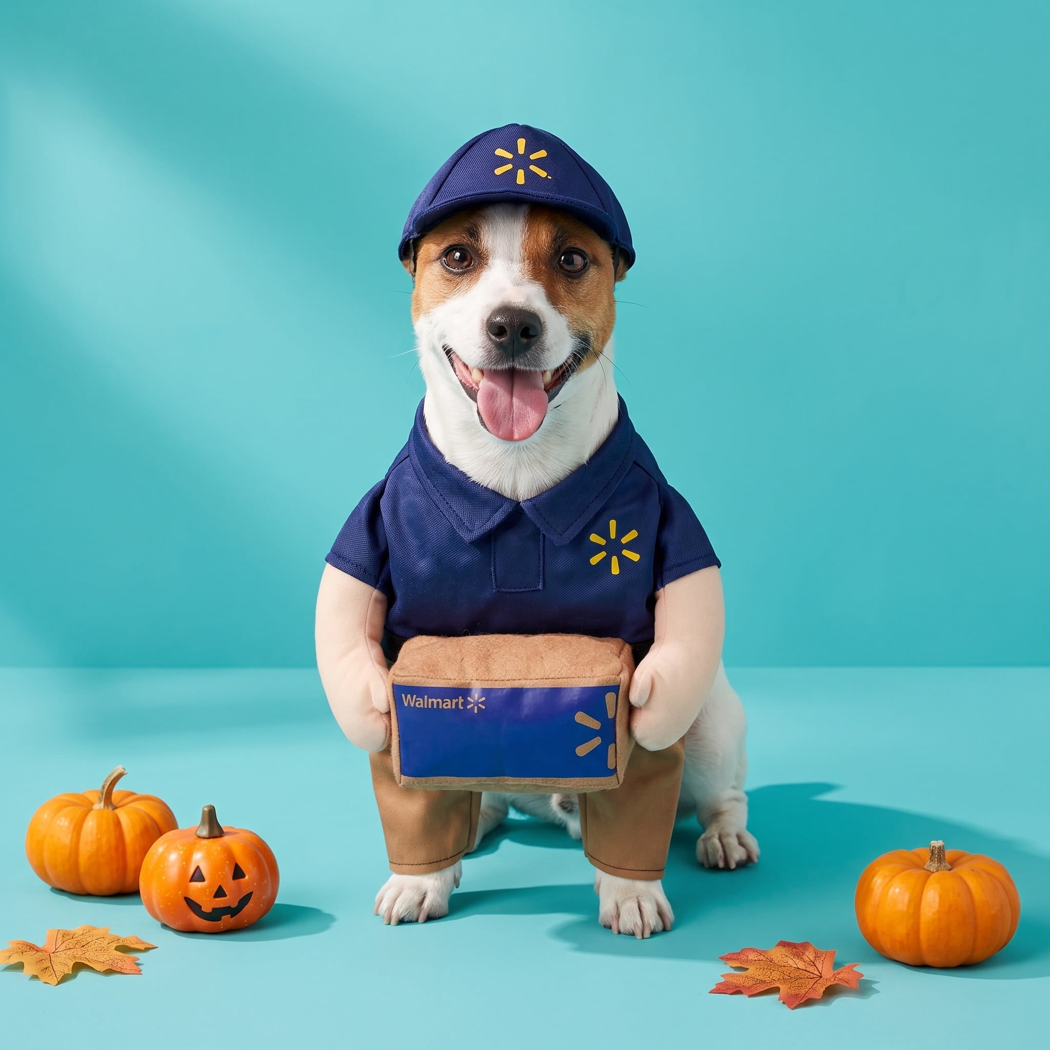 Vibrant Life Halloween Walmart Delivery Driver Costume for Dogs and Cats, Multicolor, S
