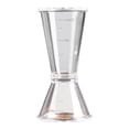 thumbnail image 1 of Soidarity 1/2 Uds doble transparente Jigger oz taza de resina de plástico leche té café mezcla Oz escala taza de medición Home Bar se aplica Kits de desorden para acampar S, 1 of 6