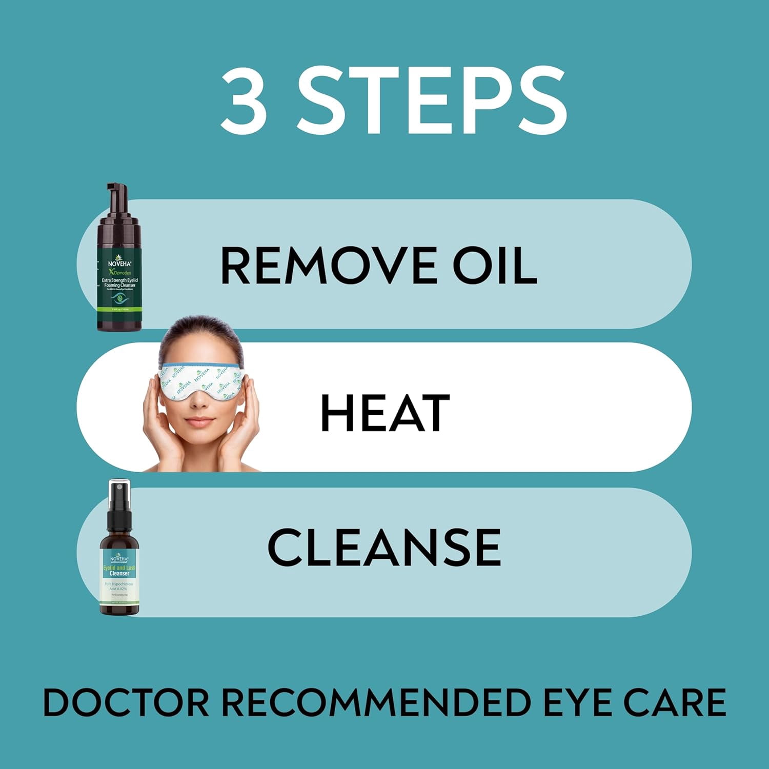 Demodex Eyelid Cleanser Foam | Extra Strength Tea Tree Oil Formula | Daily Face Wash For Eyelash, Demodex, MGD, Stye Eyes, Eye Irritations & Skin Dryness, 3.38 fl oz (100ml)