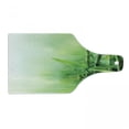 thumbnail image 1 of East Cutting Board, Bamboo Stalks Reflection on Water Blurs Freshness Japanese Nature Spa, Decorative Tempered Glass Cutting and Serving Board, Wine Bottle Shape, Green Pale Yellow, by Ambesonne, 1 of 1
