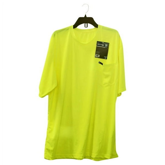 BlackCanyon Outfitters BCOSSTY2X Lime Green Non Rated Short Sleeve Pocket T-Shirt - Brightly Colored Shirt Fast-Dry Fabric - 2X
