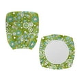 thumbnail image 3 of HELLHERO Flower Print Computer Office Chair Seat Cover, Soft Stretch Rotating Chair Slipcover, Universal Chair Protector Cover, Green, 3 of 7