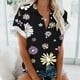 thumbnail image 2 of Blusa con estampado floral de manga corta con cuello en V para mujer OAVQHLG3B Store  lin121212, 2 of 4