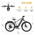 thumbnail image 7 of SISIGAD Electric Bike, 500W Electric Mountain Bike for Adults, 7-Speed and Dual Full Suspension, 48V 15Ah 27.5 inches Wheel, Gray, 7 of 7