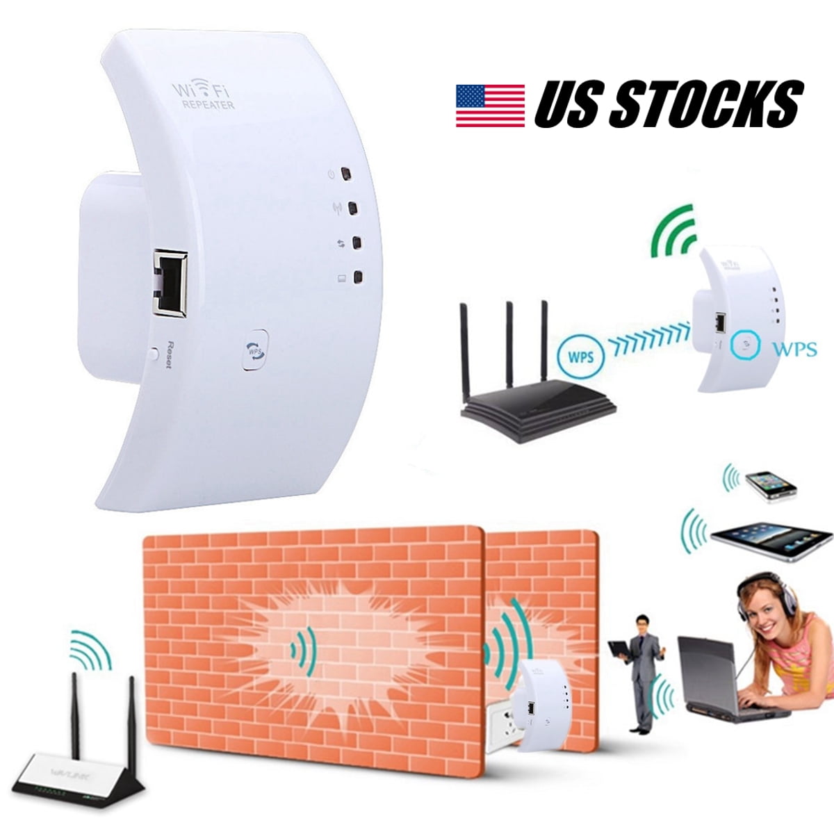（With universal adapter）300Mbps WirelessN Wifi Signal Boosters