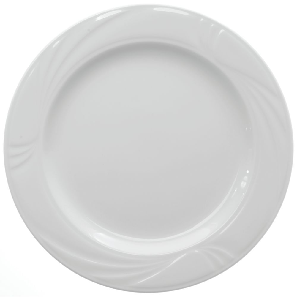 Oneida Arcadia MidRim Bright White Porcelain Dinner Plate 10 5/8"Dia