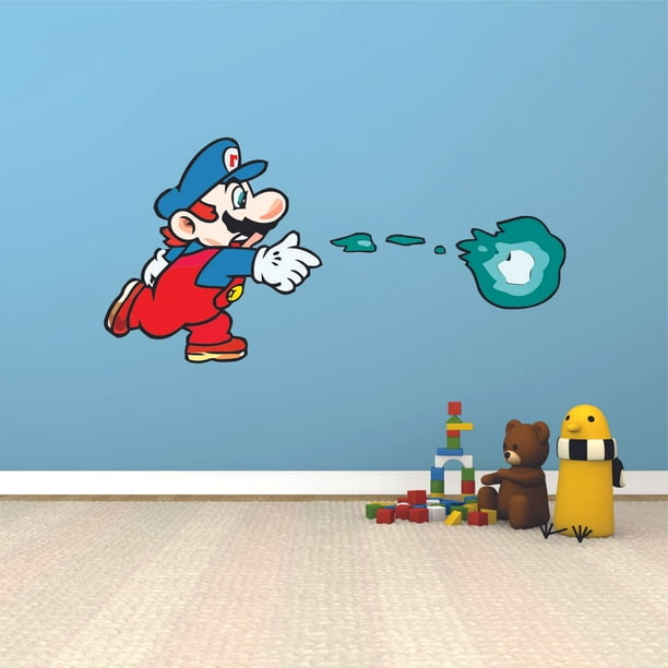 Mario Fireball Fire Super Mario Bros Arcade Game Wall Sticker Art Design Decal for Girls Boys