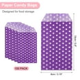 thumbnail image 2 of Uxcell 100Pcs Bolsas de Papel Kraft para Dulces, 6" x 3" Bolsas de Regalo Planas a Prueba de Grasa, Puntos Morados, 2 of 6