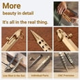 thumbnail image 5 of 3Pack Bolt Action Pen Set, Hexagonal Solid Brass Pocket Pen with 30 Ballpoint Refills C, 5 of 7