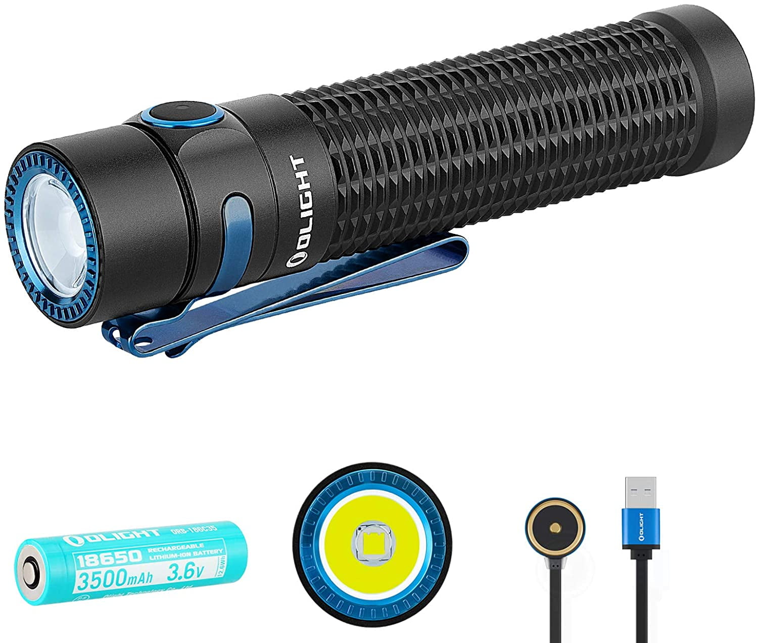 OLIGHT Warrior mini 1500 lumen Magnetic Rechargeable Pocket Clip EDC Flashlight