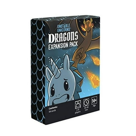 TeeTurtle Unstable Unicorns Dragons Expansion Pack, 54 Unique Cards, Board Game