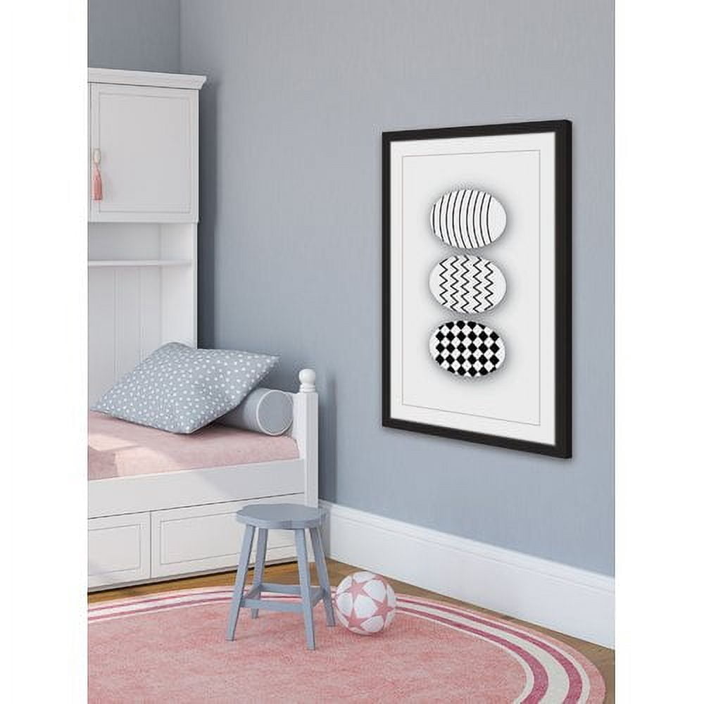 Marmont Hill "Patterned Eggs" by Katarina Snygg Framed Painting Print