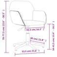 thumbnail image 4 of vidaXL Swivel Office Chair Dark Grey Fabric, 4 of 5