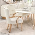thumbnail image 2 of Michael Amini La Rachelle Dining Arm Chair in Champagne Ivory Jacquard Set of 2, 2 of 12