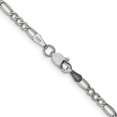 thumbnail image 6 of Auriga Fine Jewelry 14K White Gold 2.5mm Figaro Chain Necklace 24inch for Women, 6 of 6