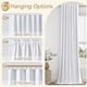 thumbnail image 5 of Cortinas opacas de lino blanco Guken de 107 x 213 cm para sala de estar, 5 of 8